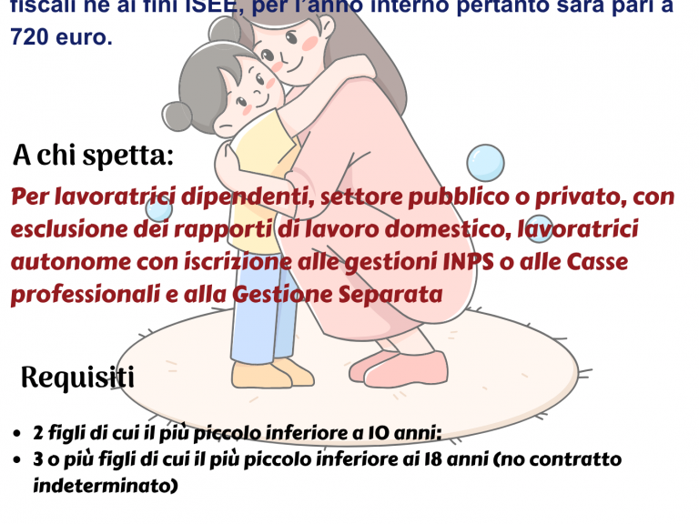 bonus mamme 2026