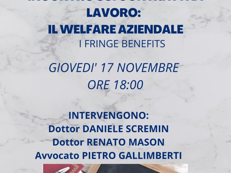 Incontro sul tema Il WELFARE AZIENDALE